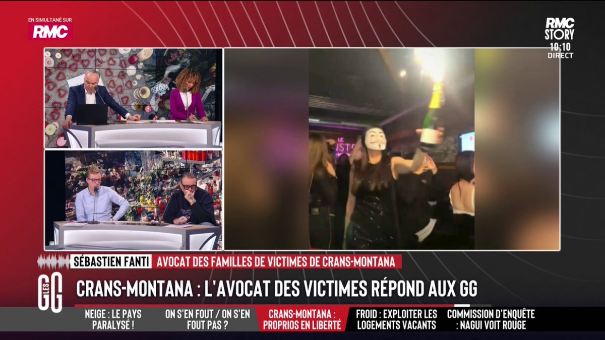 📞 Sébastien Fanti, avocat des familles de victimes de Crans-Montana : "Beaucoup de gens étaient réveillés parce qu'il y avait le dernier épisode de Stranger Things. Tout le monde était sur son téléphone. C'est pour ça qu'il y a une diffusion massive de ce qui s'est passé." #GGRMC