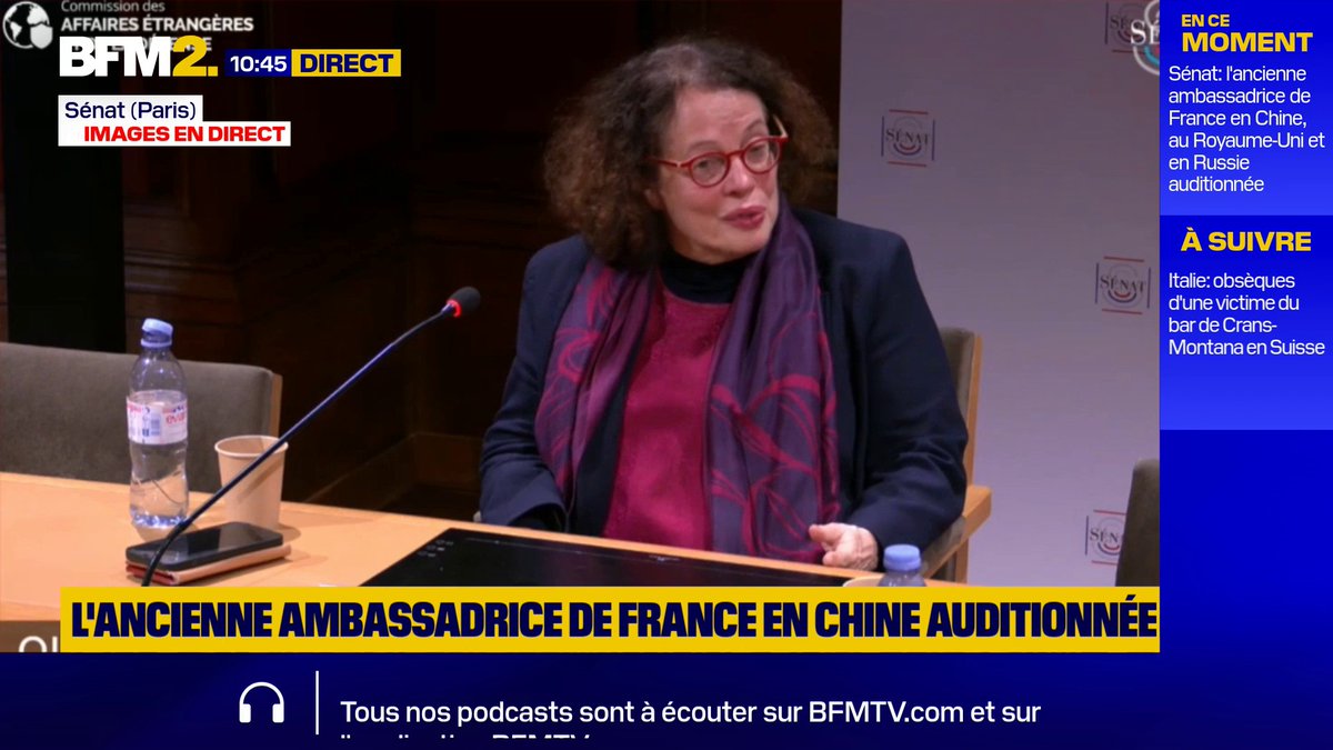 Venezuela: "On a peur de Trump. C'est pour ça que le Président de la République non seulement n'a pas parlé de coup d'État, mais n'a même pas dit qu'il y avait une violation du droit international", déclare l'ancienne ambassadrice Sylvie Bermann auditionnée au Sénat #BFM2