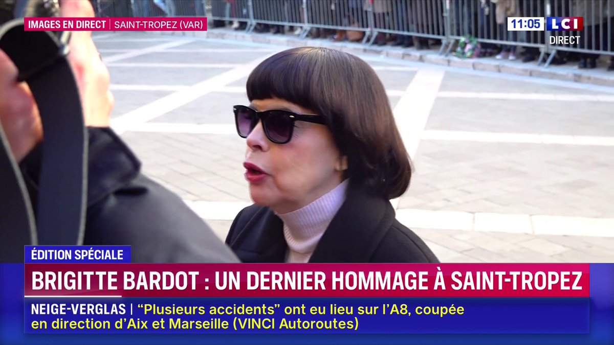 "La plus belle femme du monde (...) Brigitte Bardot c'est la France" L'émotion de Mireille Mathieu, présente aux obsèques de Brigitte Bardot