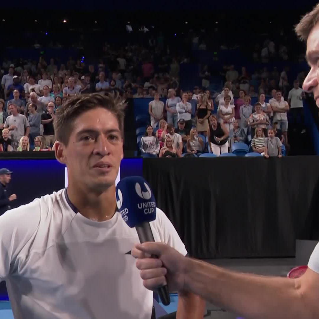 Full of respect 🤝 Sebastián Báez Stanislas Wawrinka #UnitedCup