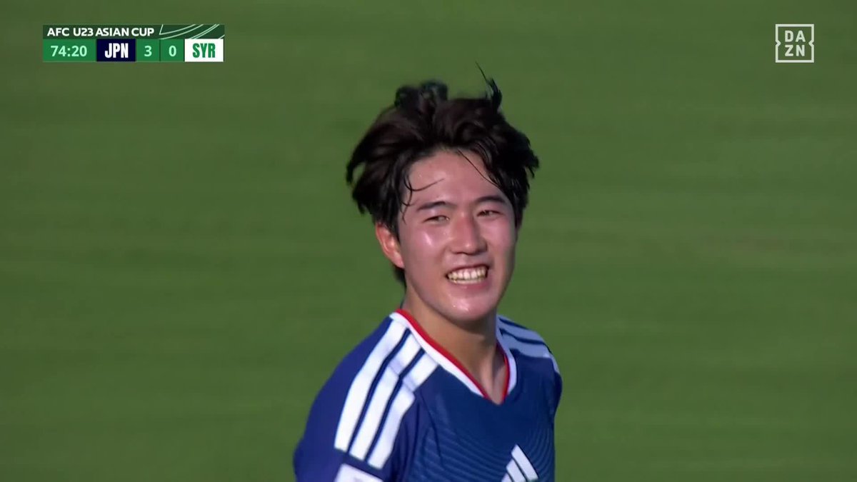 これが右利きとは思えない🇯🇵 華麗なターンからの左足フィニッシュ！ 佐藤龍之介がまたもや逆足で今日2点目を突き刺す⚡️ 🏆AFC U23 アジアカップ 🆚日本×シリア 🆓 DAZN 無料ライブ配信 ⏩ #U23アジアカップ #だったらDAZN
