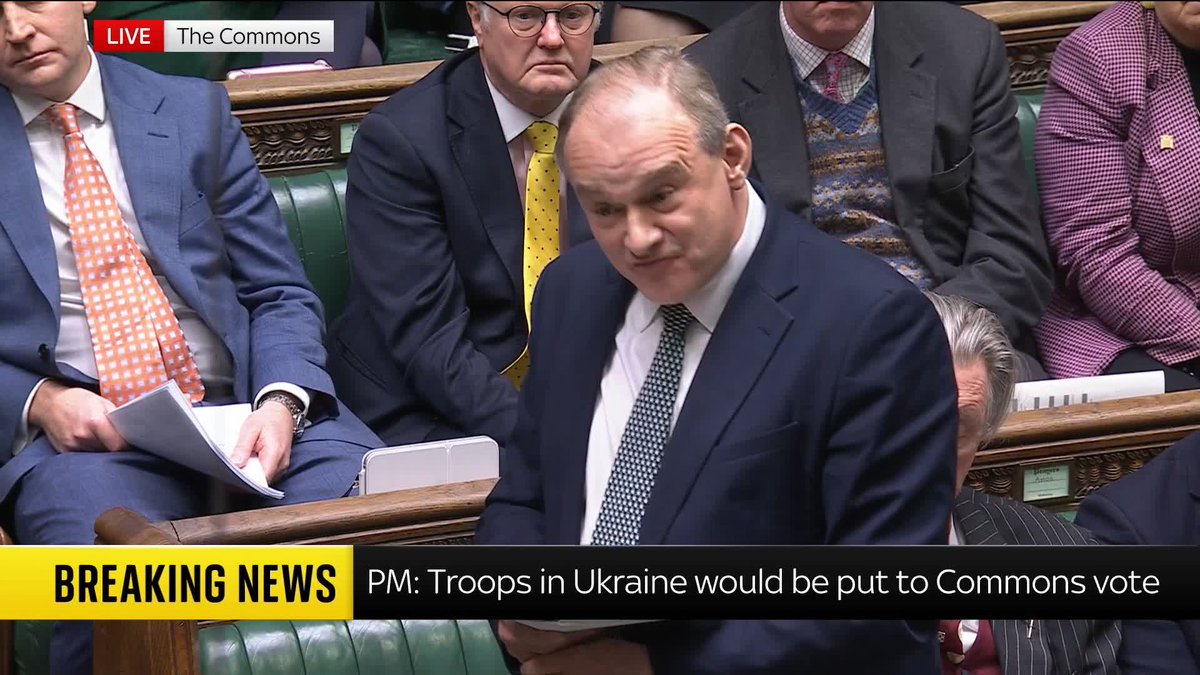 Sir Ed Davey: 'Does the PM agree that if Trump does attack Greenland, it will be the end of NATO? ' Sir Keir Starmer: He [Ed Davey] keeps encouraging me to tug away at parts of NATO, and to choose between Europe and the US. That would be a strategic mistake for the UK