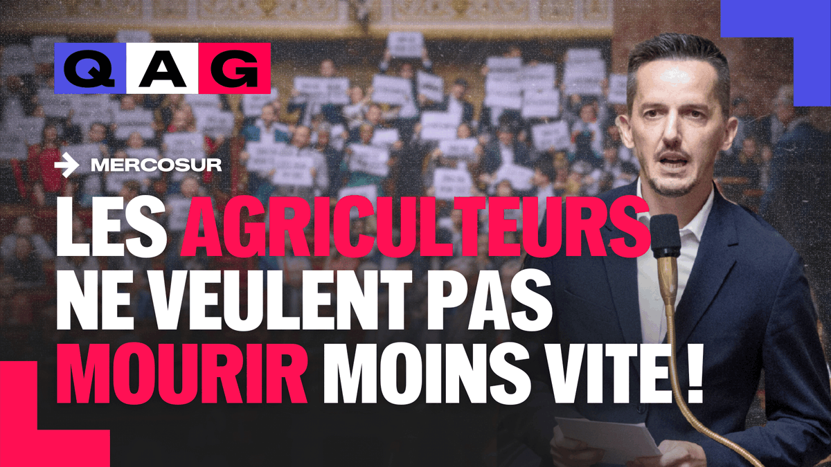 🔴🗣️ « Depuis des années, l’opposition au Mercosur gronde dans toute la France. L'Assemblée nationale a adopté à l'unanimité notre résolution pour rejeter cet accord. Les agriculteurs ne veulent pas mourir moins vite, ils veulent vivre dignement de leur travail. Vous engagez-vous clairement à refuser cet accord et à tout mettre en œuvre pour son abandon définitif ? » - CARRIERE Sylvain