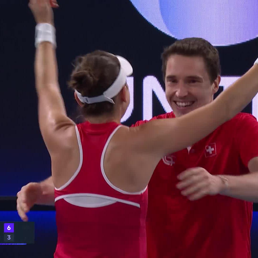 Switzerland seal their semis spot 🔥 An inspired doubles performance from Bencic &amp; Paul #UnitedCup