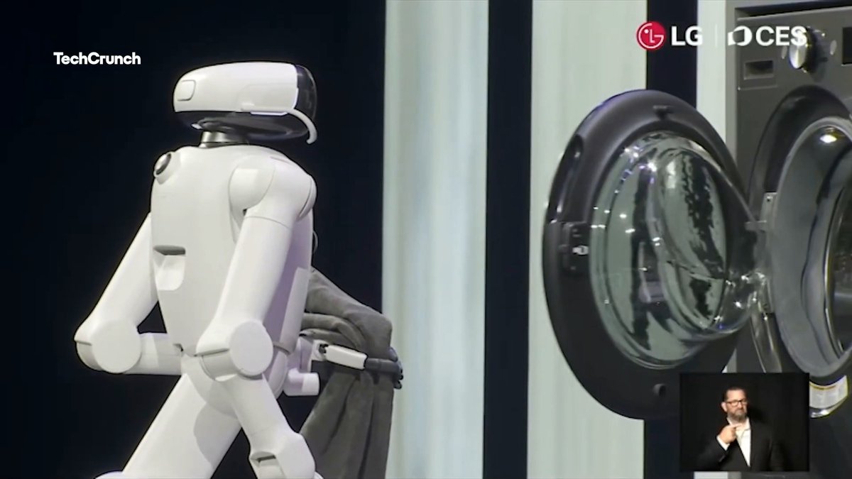 The first day of CES 2026 and expectations are already being exceeded. Here are 10 tech drops worth your attention 🧵👇 #CES2026 1. LG’s CLOiD household robot makes its public debut, taking on laundry live on stage.
