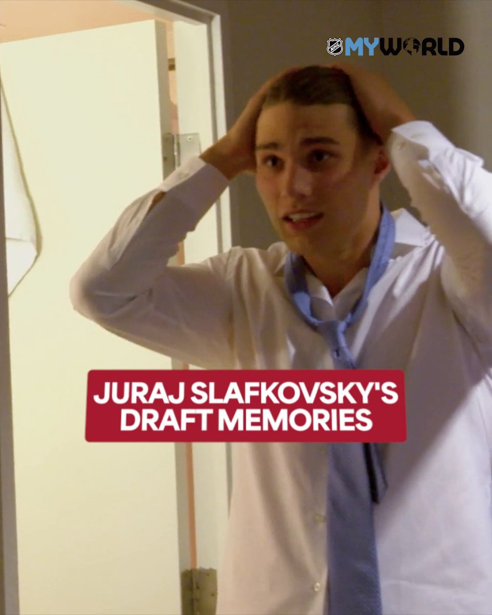 "It was my first time wearing a suit." 😂 Juraj Slafkovský reflects on his experience of being drafted first overall by the Canadiens Montréal in 2022. Watch the full My World episode on YouTube now ➡️