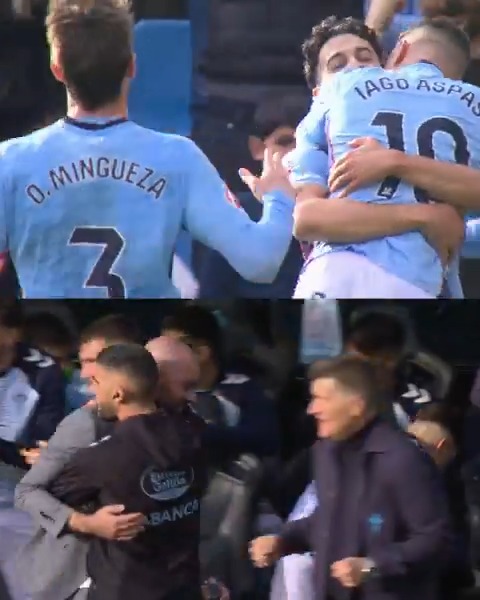 El gol de Jones. La reacción de Claudio y todo el banquillo del Celta. 🩵 LALIGAHighlights