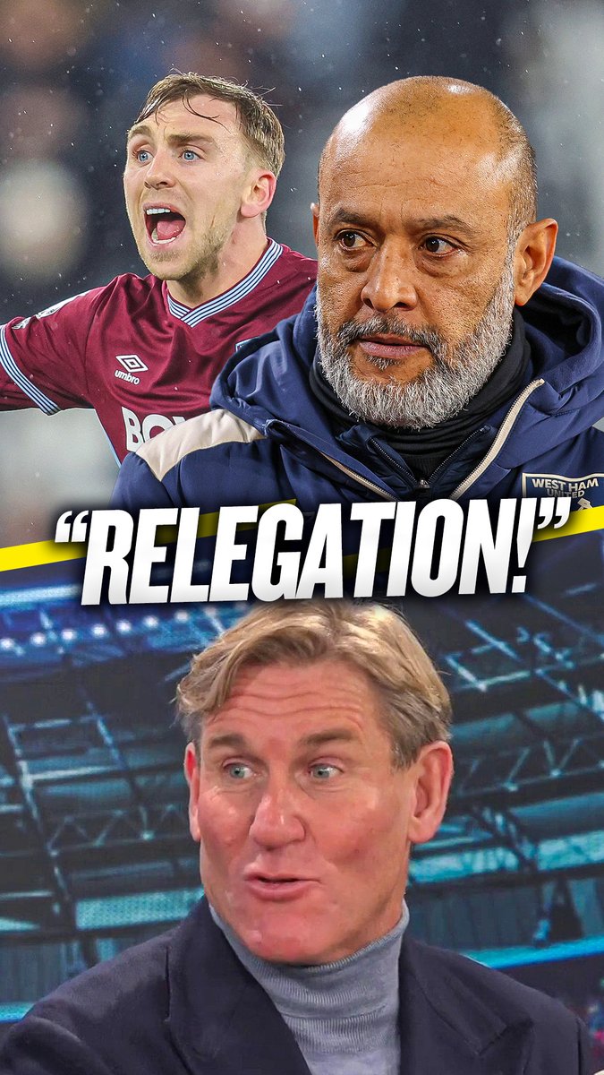 ⬇️ "There's nothing about West Ham that tells you they are anywhere else but relegation!" Simon Jordan believes #WHUFC are all-but relegated not after losing to #NFFC last night! ⚒️