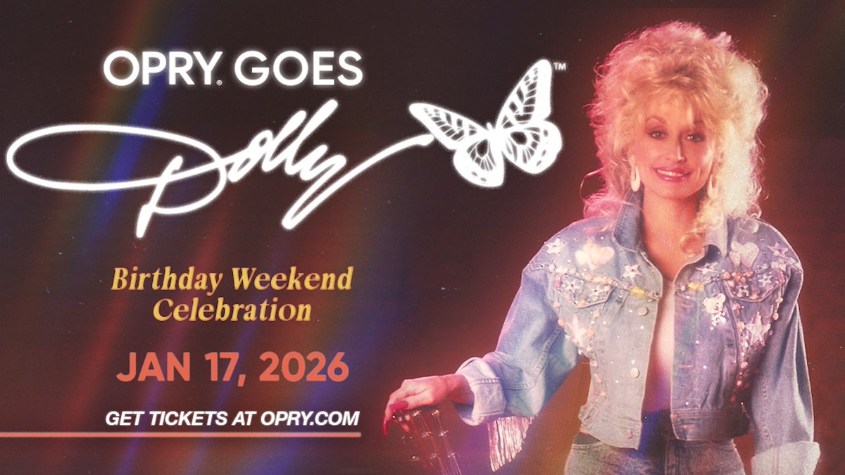 The Queen of Country is turning 80, and Lainey Wilson, Vince Gill, Rhonda Vincent, Trannie Anderson, and more are coming together to celebrate Dolly Parton's iconic ’80s era on January 17 at the Opry House 🦋 Grab your tickets to Opry Goes Dolly and get ready to throw it back to when the hair was bigger, the clothes were brighter, and “9 to 5” hit the silver screen! 🎟️ Plus, start the party early with our new 80 Years of Song retail collection in collaboration with Dolly herself! Pre-order now: