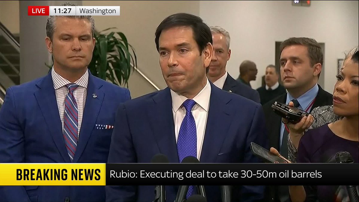 "I'm not here to talk about Denmark or military intervention. I'll be meeting with them next week." US Secretary of State Marco Rubio says he is to meet with Denmark and Greenland. Latest: 📺 Sky 501 and YouTube