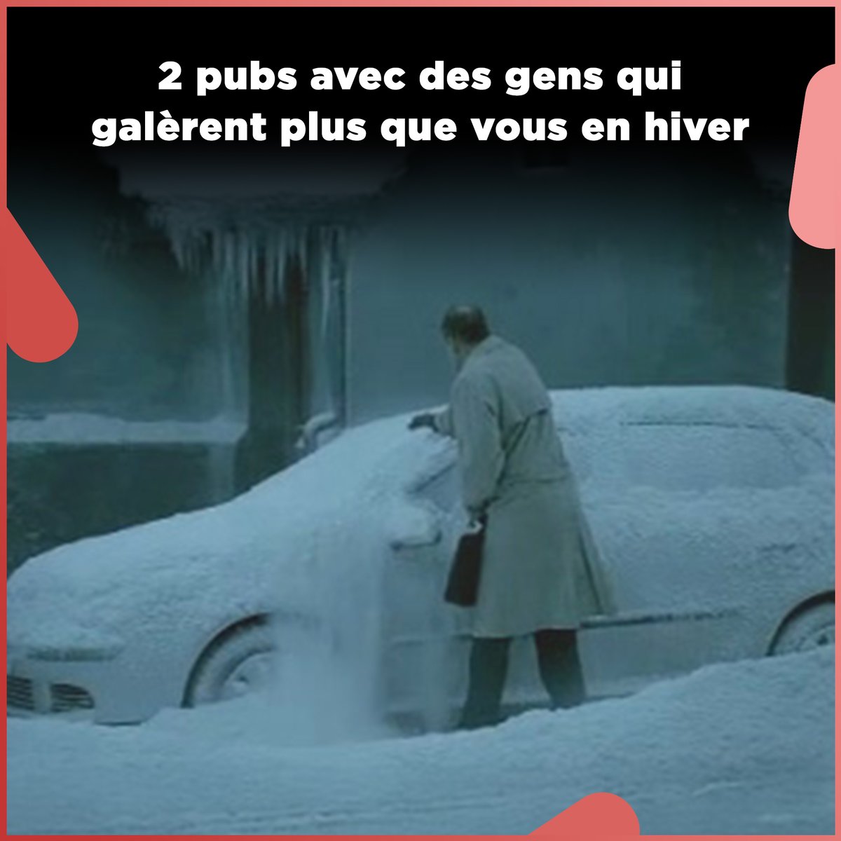 Quand la neige tombe, mieux vaut en rire ❄️🤣