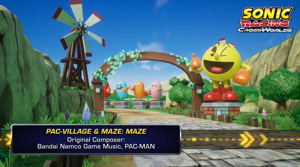 Get lost in the Maze of music from the Sonic Racing: CrossWorlds PAC-MAN Pack, releasing later today! Sonic Racing: CrossWorlds is available now!