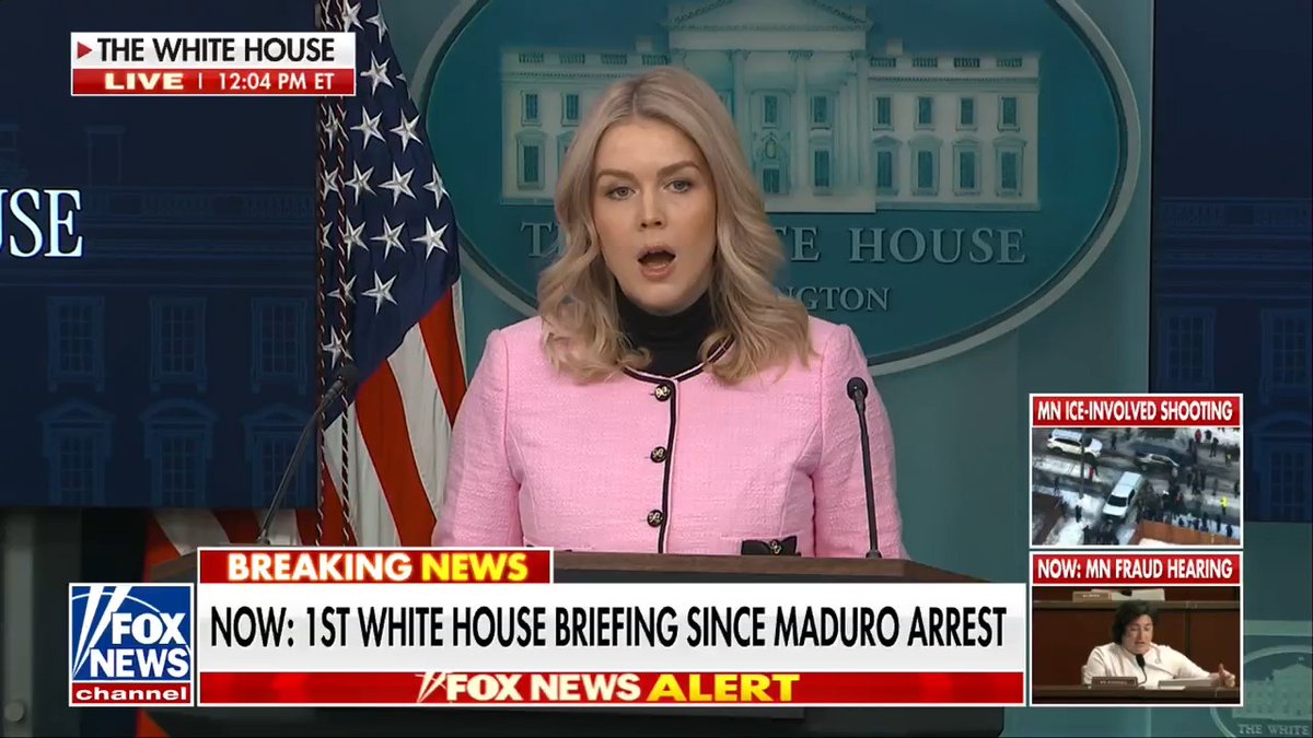BREAKING: White House press secretary Karoline Leavitt says the U.S. is enforcing sanctions after intercepting a Venezuelan-linked oil tanker in the North Atlantic: “This administration is going to fully enforce the sanction policy of the United States. The vessel this morning was seized in the North Atlantic pursuant to a warrant issued by a U.S. federal court after being tracked.” “This was a Venezuelan shadow fleet vessel that has transported sanctioned oil.” “The United States of America, under this president, is not going to tolerate that.”