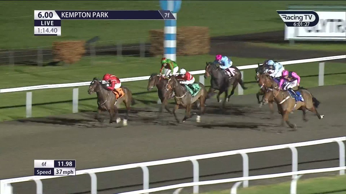 𝐁𝐢𝐥𝐥𝐲 𝐌𝐢𝐥𝐥 (5-1) blows hot Kempton Park Racecourse 💨 Off the track for 147 days, Rod Millman Racing's inmate comes from last to first within a matter of strides under @EDMUNDZZ98 ...