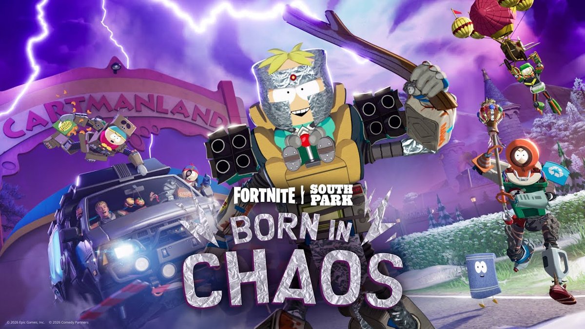 🔥 FORTNITE | SOUTH PARK — CURTA + TRAILER Com o poder da imaginação, tudo é possível! South Park chegou ao Fortnite. Inspire-se no Cartman, Kenny, Stan, Kyle e Butters com seus Trajes na Loja e ganhe itens do Passe Nascido no Caos GRATUITO, a partir de 9 de janeiro!