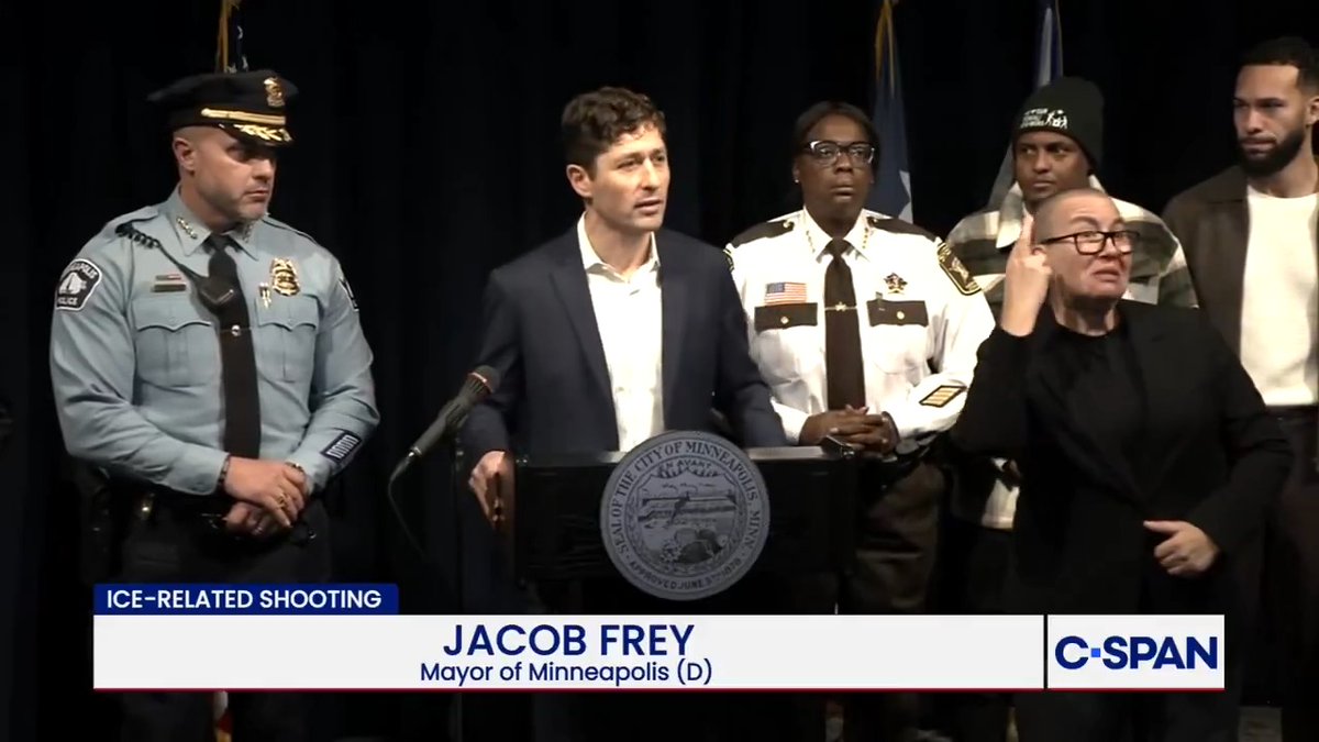 .Mayor Jacob Frey on ICE-related shooting Minneapolis: "They are already trying to spin this as an action of self-defense … that is bullshit. This was an agent recklessly using power that resulted in somebody dying … To ICE, get the fuck out of Minneapolis. We don't want you here."