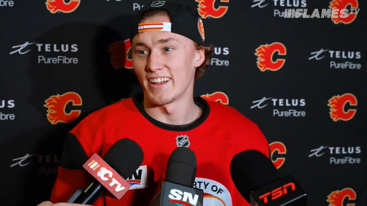 "It's a great feeling - just happy I finally get to do it." William Stromgren looks ahead to making his NHL debut tonight in Montreal.