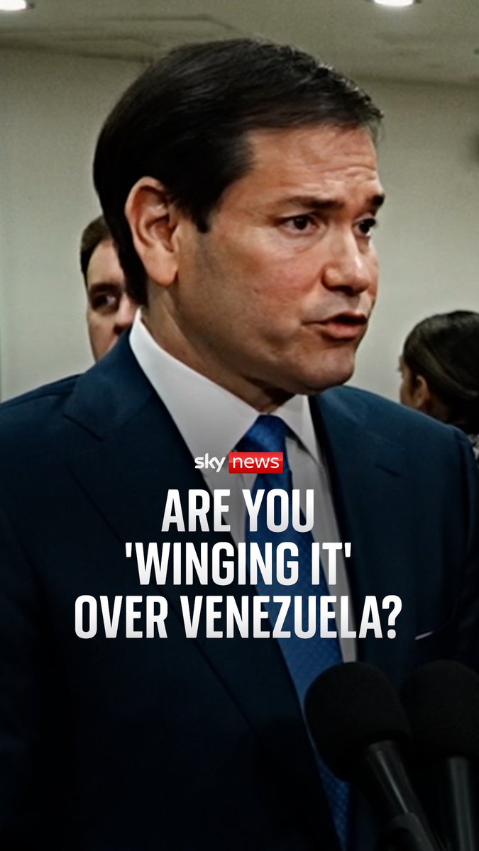 "I used to be a senator too... that's what you always say when it's the other party." Sky News' US correspondent Martha Kelner pressed US secretary of state Marco Rubio on claims from senators that the US is "winging it" on Venezuela. Follow the latest: