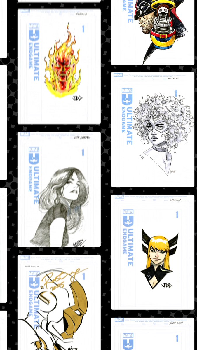 500+ one-of-a-kind sketch covers, brought to life by 20+ legendary Marvel artists. One could be yours when you pick up 'Ultimate Endgame' #1 in Marvel’s True Believers Blind Bags, now available at your local comic book shop.
