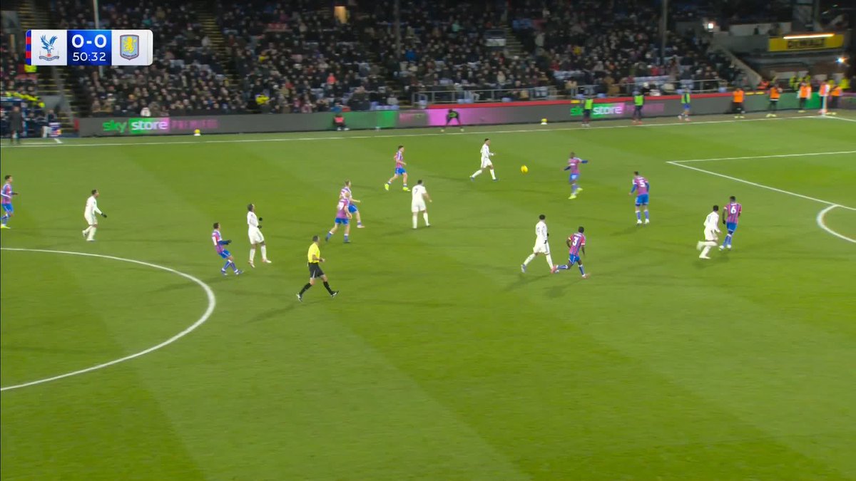Aston Villa are knocking on the Crystal Palace door 😳 Two chances in quick succession for the visitors.