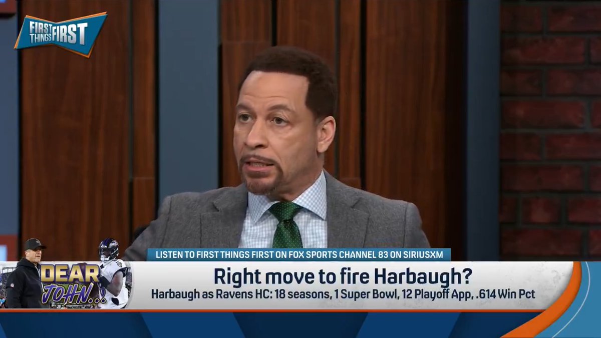“This is not about Harbaugh not being a good coach… But they absolutely made the right move.” Chris Broussard thinks the Ravens needed to get to at least the AFC Championship for John Harbaugh to stay as HC: