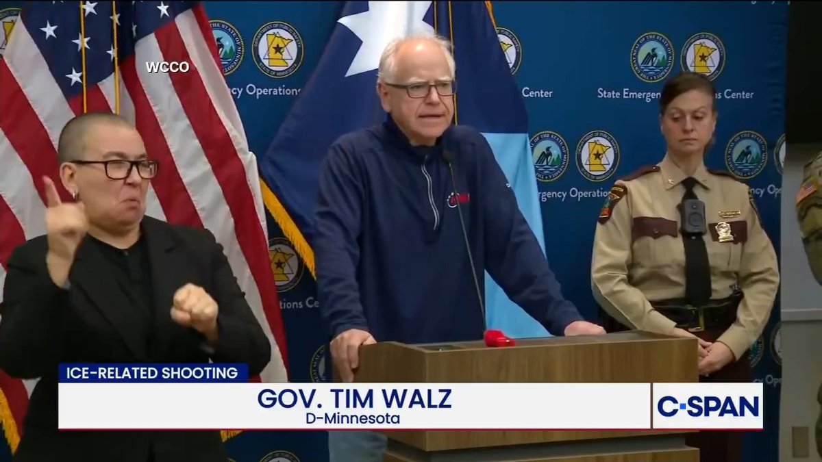 .Governor Tim Walz: “We have been warning for weeks that the Trump administration's dangerous sensationalized operations are a threat to our public safety…To Minnesotans I say this: I feel your anger. I'm angry…To Donald Trump and Kristi Noem, you have done enough.”
