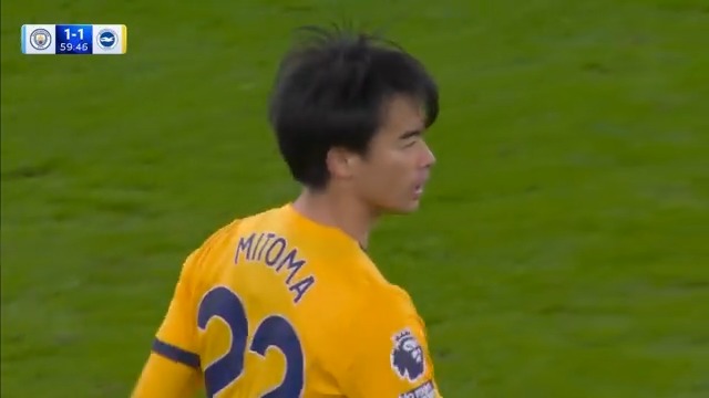 Kaoru Mitoma equalises for Brighton against Man City! 💥