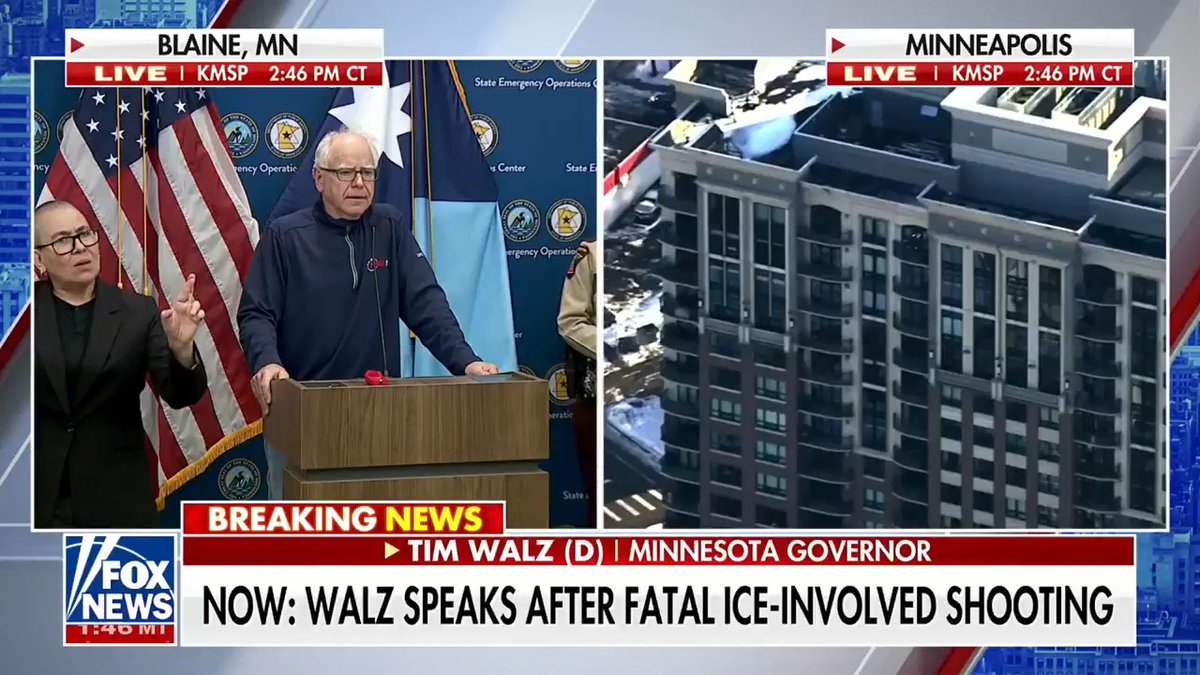 'PATRIOTIC DUTY': Gov. Tim Walz defends demonstrations in Minneapolis, urging resistance that is vocal — but safe. "The desire to get out and protest and to speak up to this administration of how wrong this is... that is a patriotic duty at this point in time, but it needs to be done safely." "This is the peaceful resistance that we need." | The Story