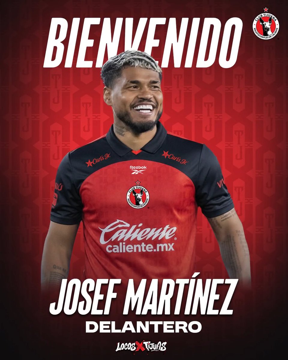 Josef Martínez es Xoloitzcuintle ❤️🖤 Martínez portará los colores rojinegros en el Clausura 2026. ¡Bienvenido a Tijuana, Josef! #LocosXTijuas 🐕