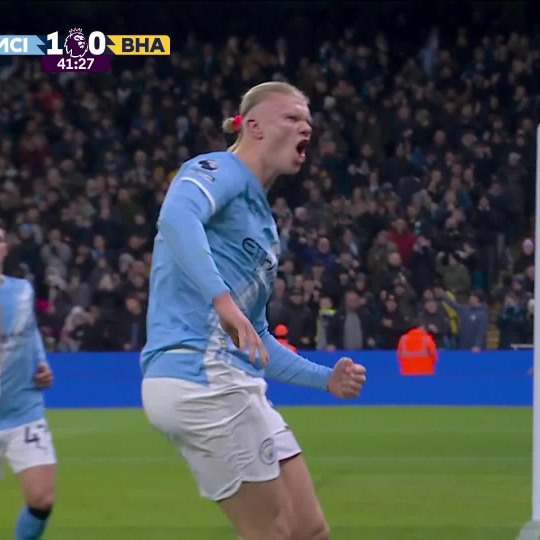 No one is doing it like Erling Haaland 🤖 He scores his 150th goal in Man City blue.