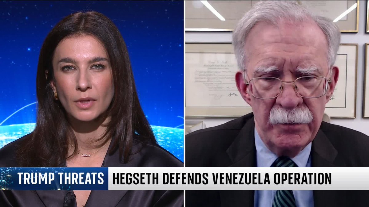 "I think overthrowing the Maduro regime and Venezuela is entirely legitimate for the United States to do." Former U.S. National Security Adviser, John Bolton, talks to Yalda Hakim about Trump's Venezuela operation. 📺 Sky 501 and YouTube
