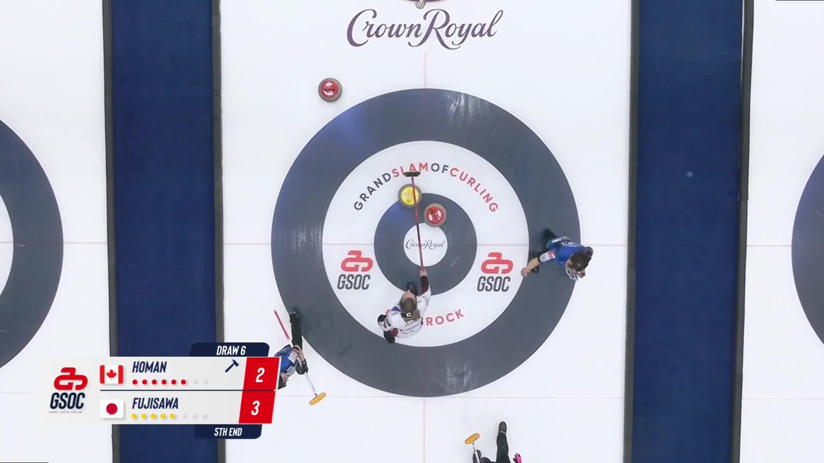 "You can't do that!" A little on-ice discussion from Team Homan and Team Fujisawa about sweeping techniques.
