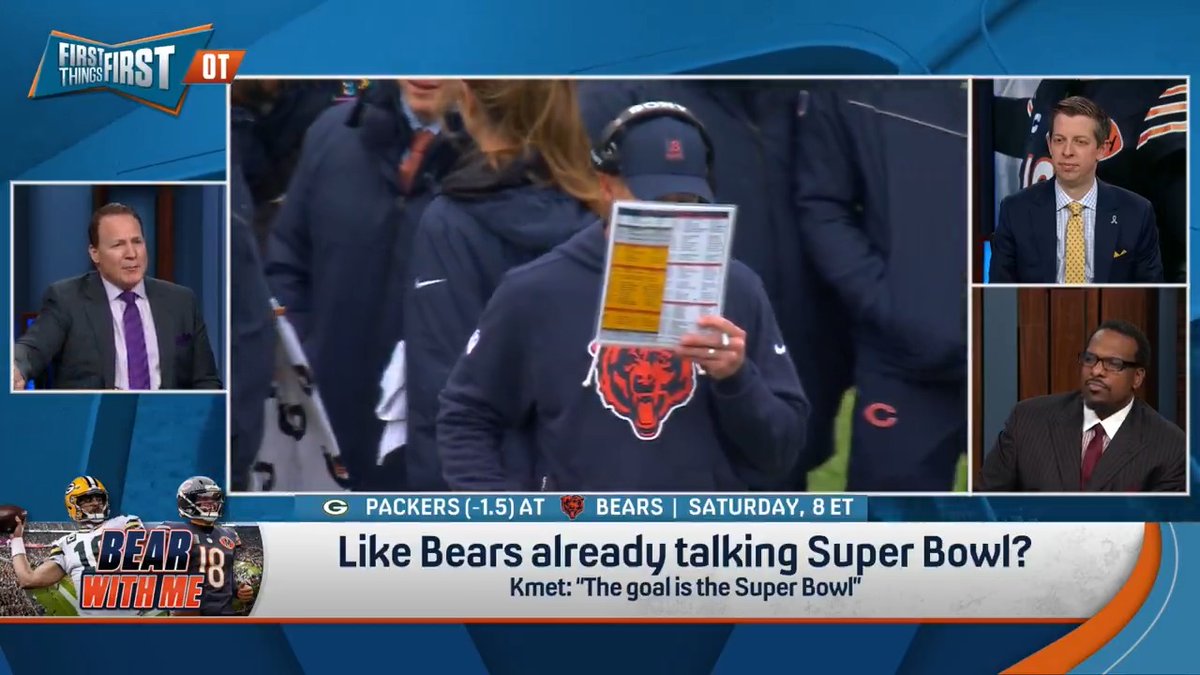 Coach Mangini does NOT like that the Bears are already talking Super Bowl 😅 “It’s terrible and it’s flawed… The most important thing is what’s in front of you. It’s that meeting, it’s that practice, it’s that game. It’s not 5 weeks from now. That’s what kills teams.”