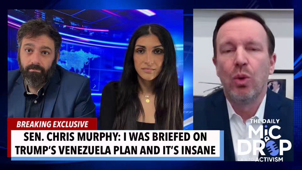 🚨WTF: Minutes after a classified briefing, Chris Murphy revealed Trump’s entire Venezuela plan - and it’s INSANE: Trump wants to literally steal Venezuela’s oil and takeover the country indefinitely. Meanwhile he can’t run our own f*cking country: MURPHY: “This is an insane plan… We are back in the business of nation-building… a nation that poses no direct threat to the United States of America. This administration is proposing to run Venezuela… by threatening military force if they don't give us their oil… It never works… it’s going to be corrupt.”