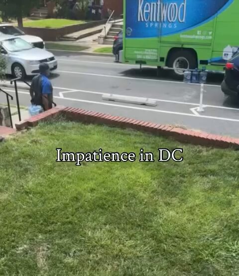 Him kicking the empty container only added to him taking his time. They pulled up and started. Ain't even wait a 30 seconds