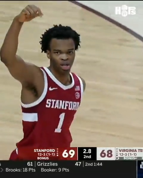 Stanford freshman Ebuka Okorie is SPECIAL 🔥 Okorie went off tonight and hit the go ahead game winning three to beat Virginia Tech 31 PTS | 11-18 FG | 4-8 3PT | 6 AST