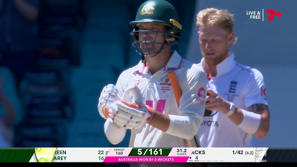 4-1 FOR AUSTRALIA. Alex Carey hits the winning runs in a nervy chase to get Australia home at the SCG by five wickets!