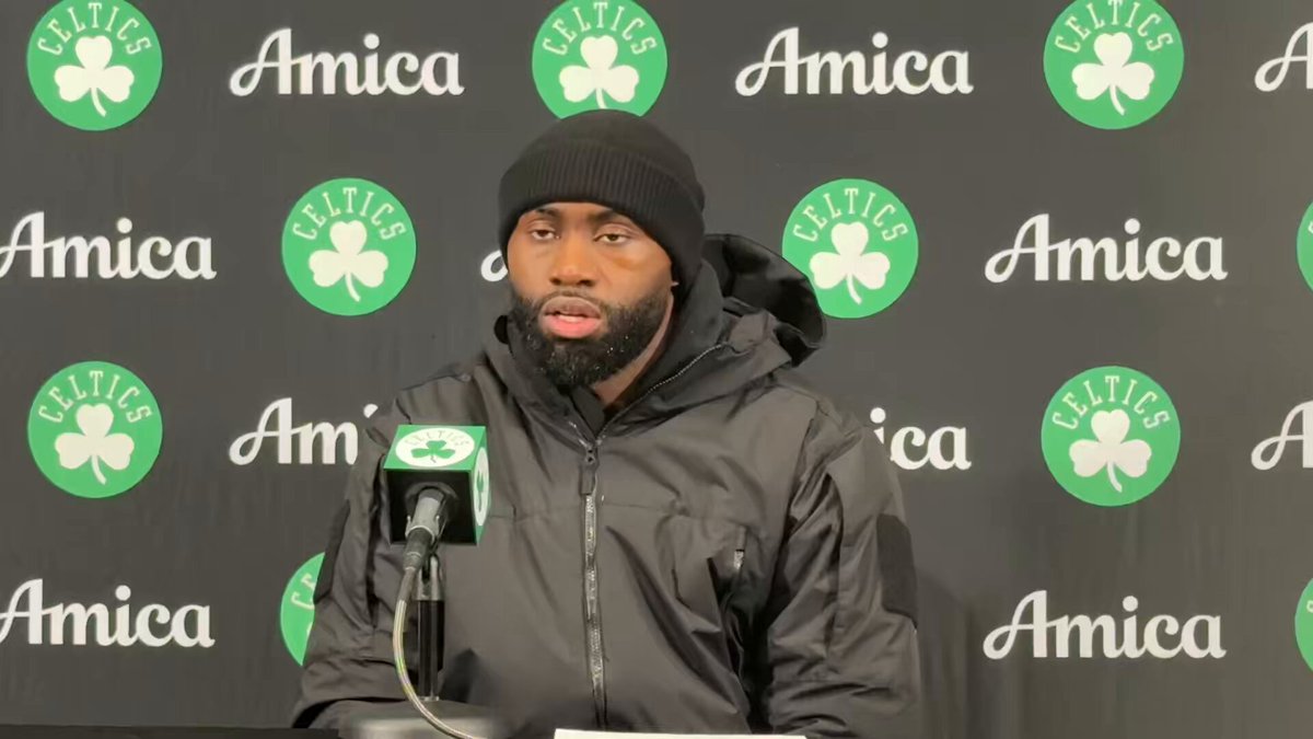 Jaylen Brown talked about how he didn’t get the calls he normally gets tonight despite drawing his usual contact — he only attempted two free throws: “If you don't get some of those calls, then they look like bad shots, and it kind of snowballs on defense. (Q: gary washburn)