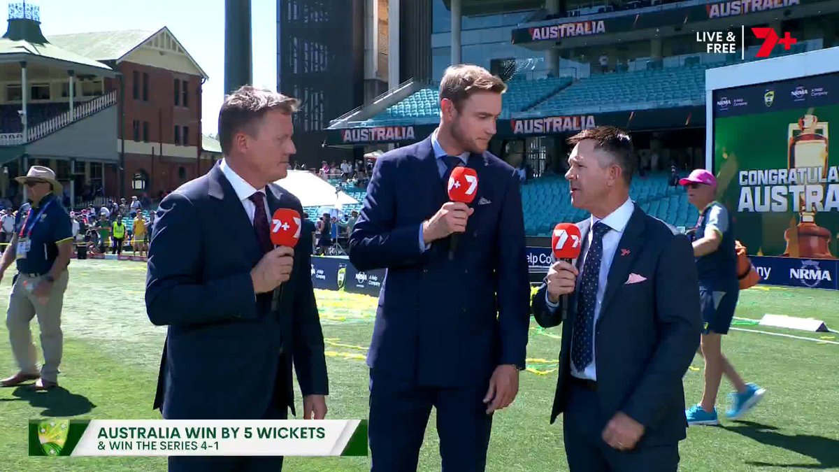 As we wrap up the broadcast coverage from the SCG, a big thanks to Stuart Broad for being part of the team this #Ashes series ๐ค