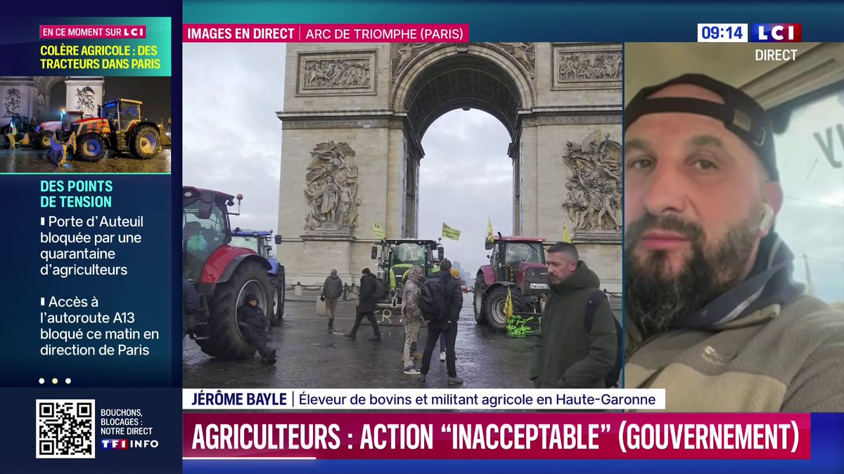 🔴 Colère agricole : "Mon petit doigt me dit qu'il va y avoir d'autres blocages très rapidement, et dans toute la France", prévient Jérôme Bayle, éleveur de bovins et militant agricole 📺 « En toute liberté » avec ANAIS BOUTON sur LCI