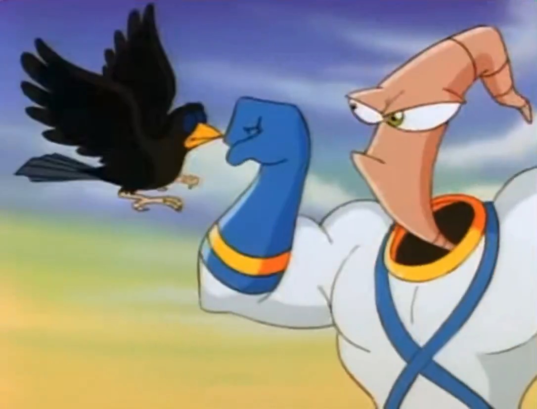 The Earthworm Jim animated TV series first aired on September 9 1995. It had 2 seasons and a total of 23 episodes It was produced by Universal Cartoon Studios with involvement from Shiny Entertainment, the creators of the game. Did you ever watch it?