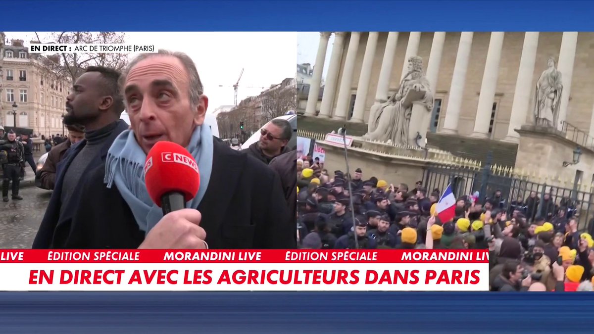 Éric Zemmour dans #MorandiniLive : «On ne produit plus car la Commission européenne veut transformer les agriculteurs en jardiniers de l'écologie, le gouvernement français ne se bat plus pour les agriculteurs, parce qu'il y a trop de normes, de charges»