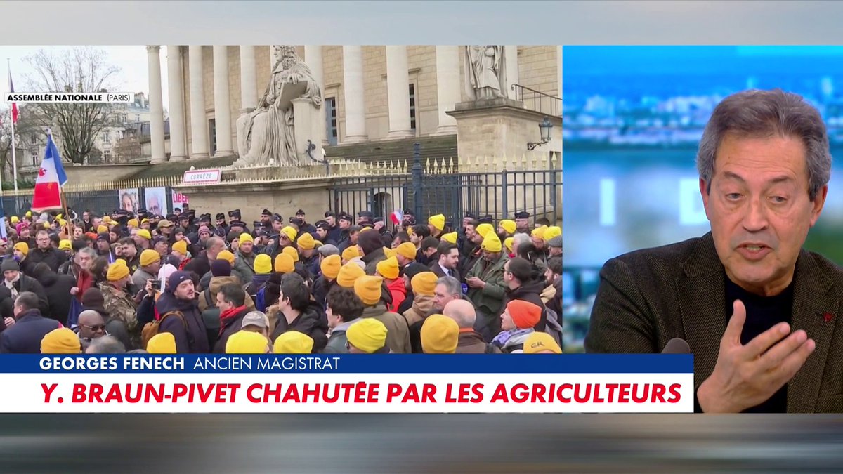 Agriculteurs en colère devant l'Assemblée nationale : «L'Assemblée nationale est la maison du peuple, ils sont chez eux devant elle», clame Georges Fenech, ancien magistrat et député, dans #MidiNews