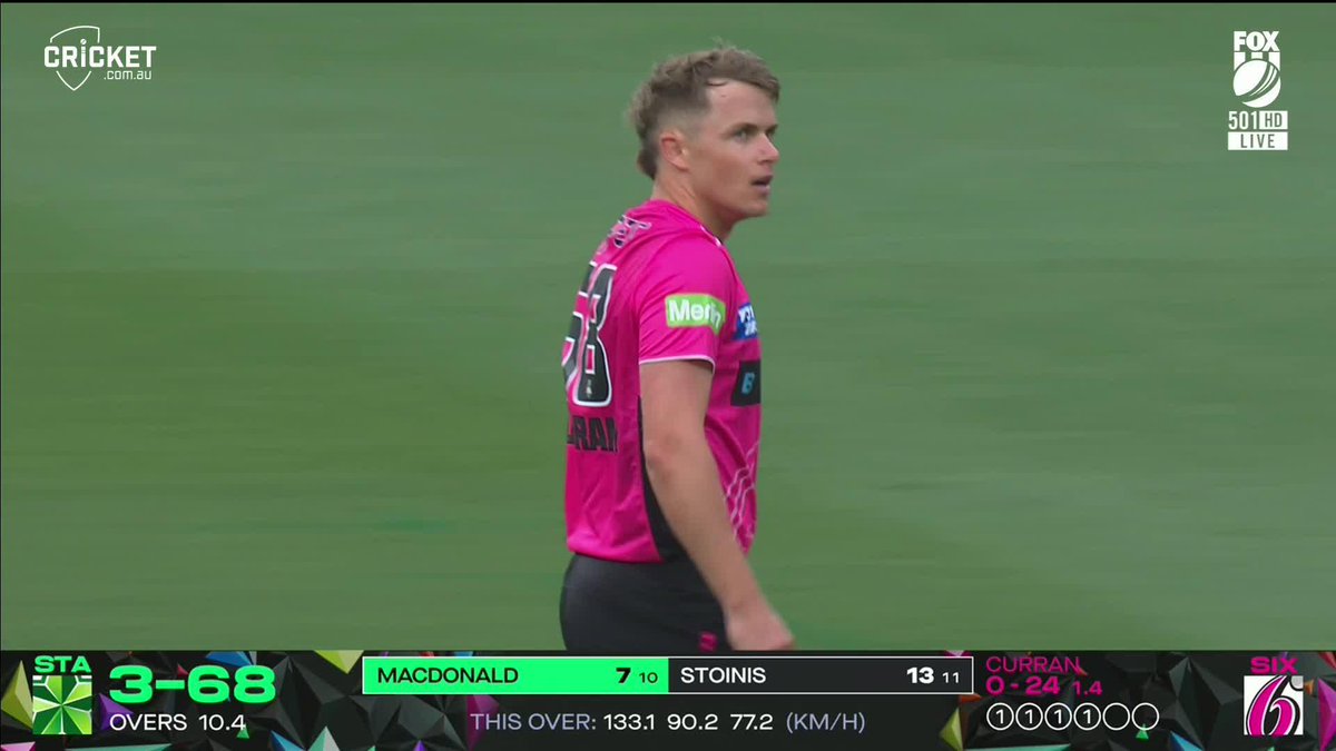 A 77.2kmph delivery by Sam Curran. - ‘So Slow’ shouts Marcus Stoinis. 😄