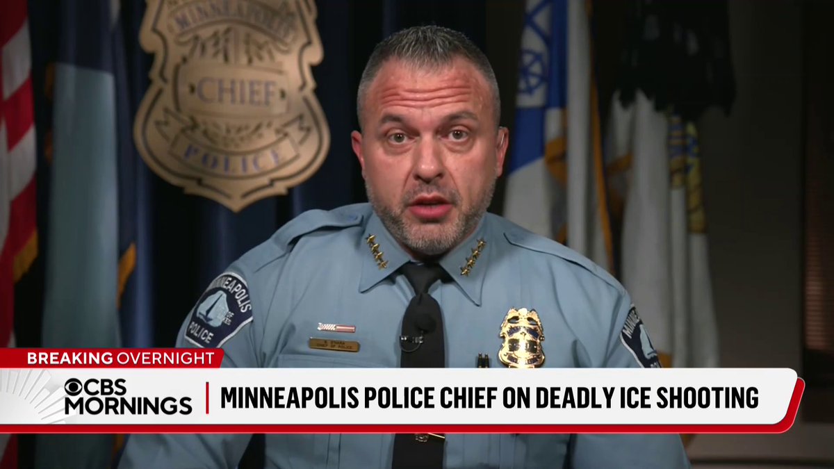 Minneapolis Police Chief Brian O’Hara said tensions had been brewing in Minneapolis for weeks before a woman was killed in her car by an ICE officer on Wednesday, telling CBS Mornings that the deadly shooting “was entirely predictable.” Chief O’Hara said his officers responded to the scene after receiving a 911 call and worked to contain the scene, saying that a criminal investigation is “absolutely needed in this case.”