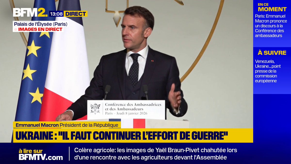 Commerce/Europe: "Quand on impose à nos producteurs des règles, que va-t-on (...) ouvrir à des marchés qui ne les respectent pas ? On n'obtient pas l'adhésion de nos producteurs en faisant ça, le bon sens conduit plutôt à les écouter", estime Emmanuel Macron #BFM2