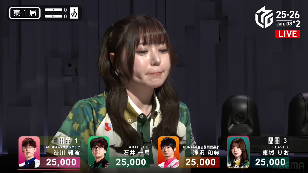 #Mリーグ 2025-26試合ダイジェスト📹 東1局 #東城りお 選手の満貫ツモ! 1戦目中田選手がトップを獲得し チーム連勝を目指す東城選手 タンヤオ赤1の先制リーチにたどり着く! スムーズにツモって2000・4000の好スタート! 👇動画タップで今すぐ無料視聴