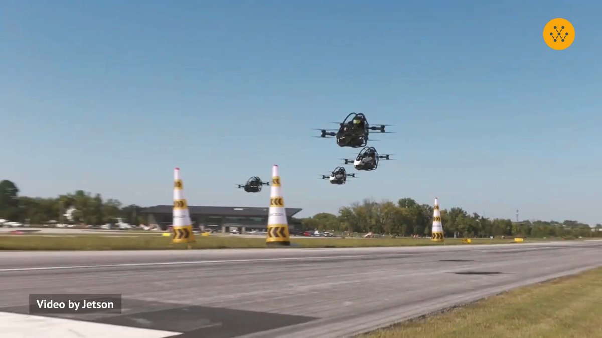 the Jetson Air Games concept, a competitive aerial sport launched by Jetson, featuring pilots racing and performing maneuvers in single-seat, electric vertical take-off and landing (eVTOL)