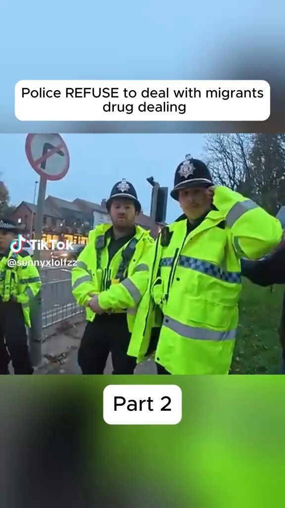 Some wonderful two-tier policing on show at a protest at the Crown Plaza asylum hotel in Altrincham. The Greater Manchester Greater Manchester Police refuse to arrest a migrant dealing in drugs.