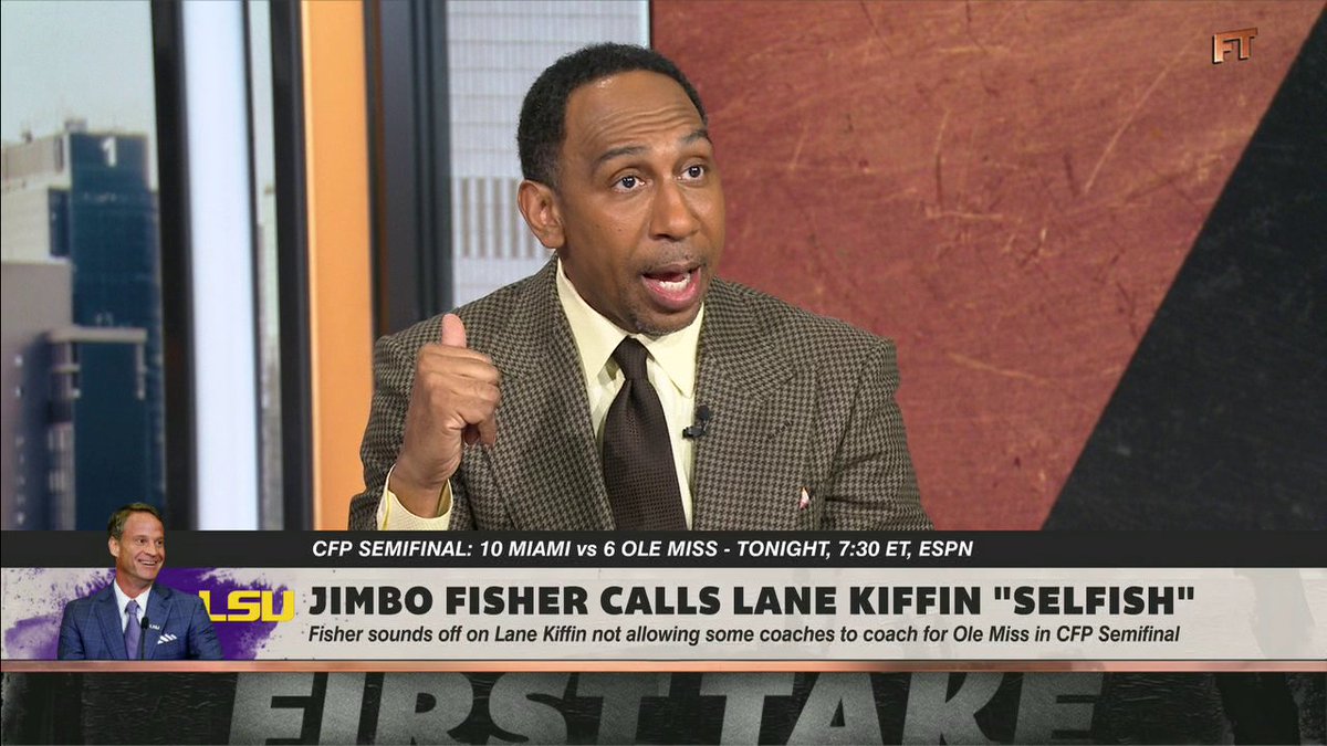"It's a damn shame. ... You either let them coach through the duration until Ole Miss' season is over, or you don't." Stephen A Smith weighs in on Lane Kiffin not allowing some coaches to coach Ole Miss in the CFP Semifinal ✍️